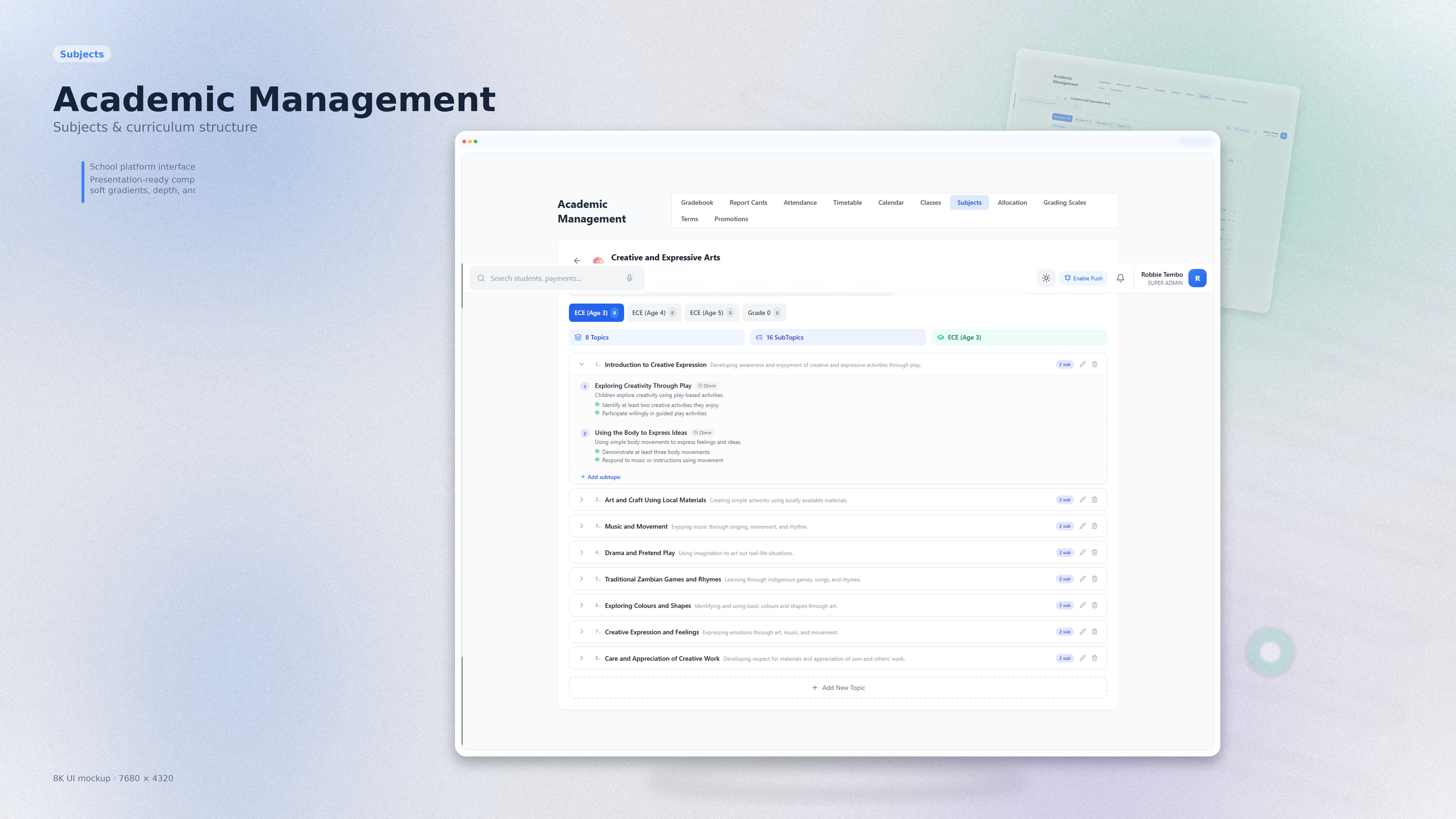 Academic Management Dashboard